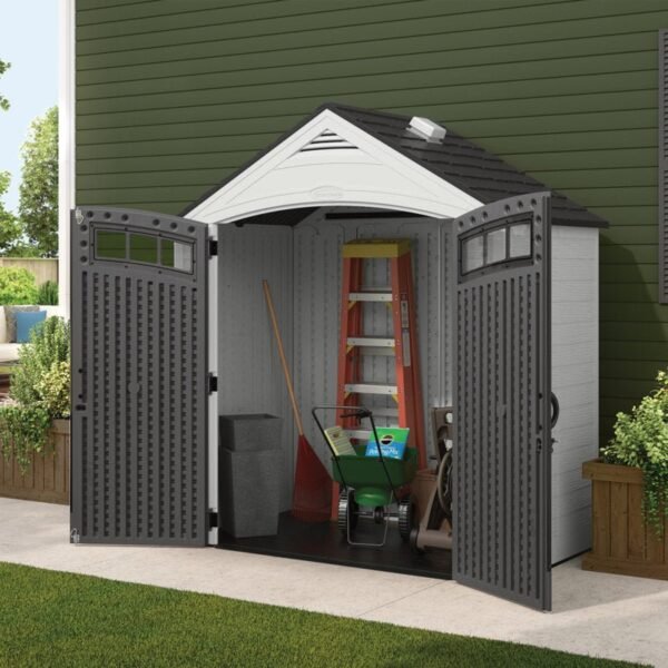 Suncast Vista 88 in. W x 49 in. D x 98 in. H Storage Shed - Image 4
